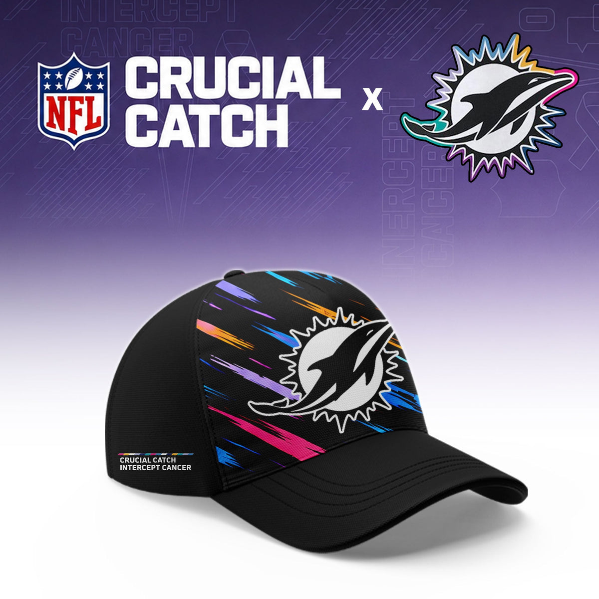 Miami Dolphins Football 2026 Crucial Catch Limited Pink Hoodie, No one fights alone!