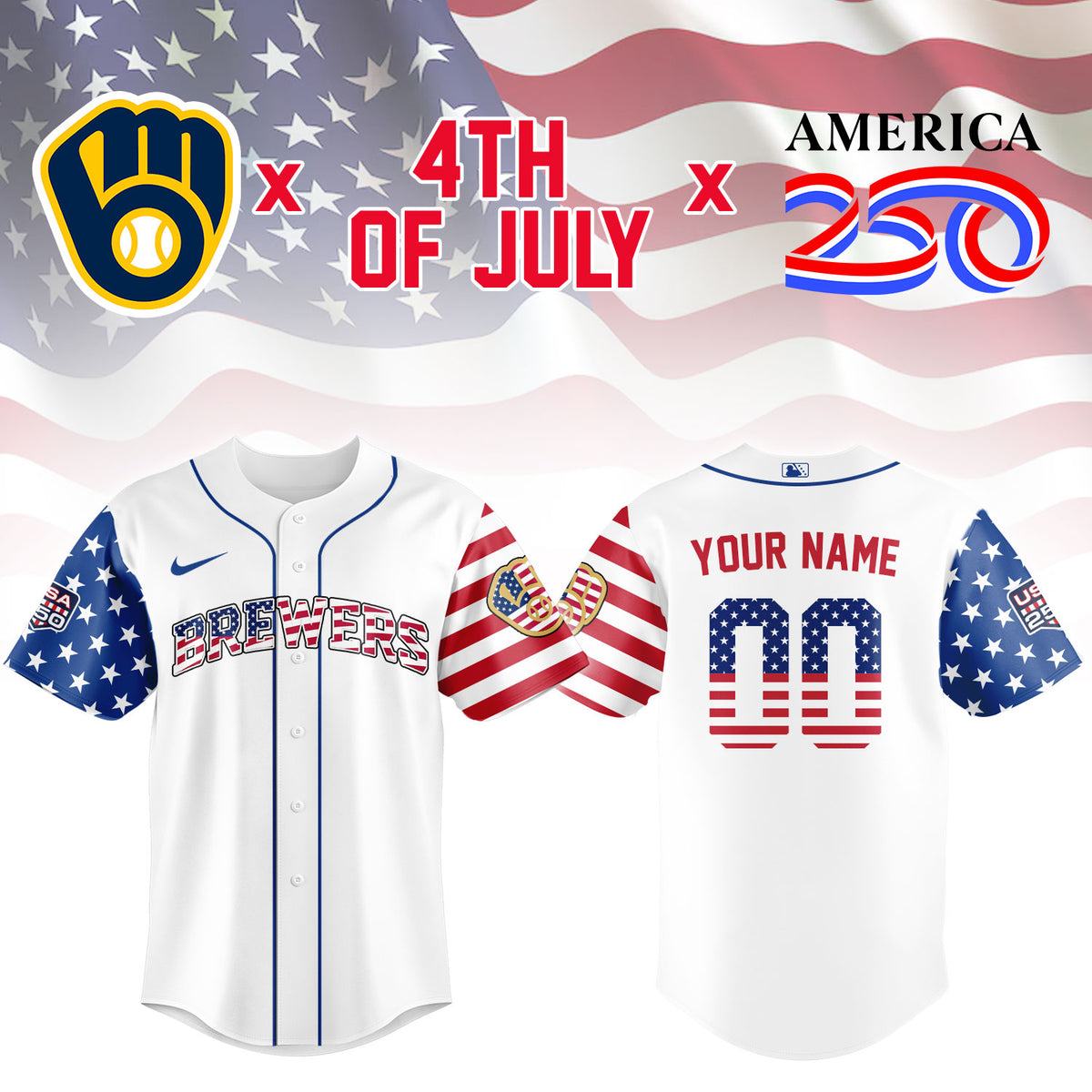 MIL Independence Day Limited Baseball Jersey NN