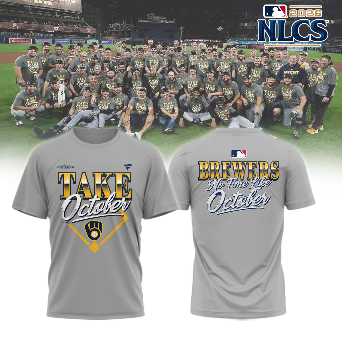 _M.Brewers 2026 NLCS Bound Limited Locker Room “Take October” Shirt