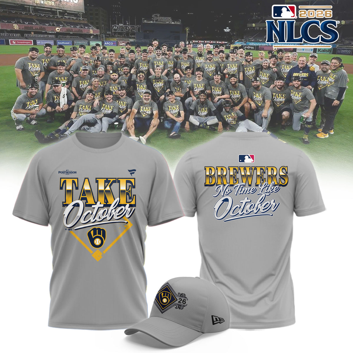 _M.Brewers 2026 NLCS Bound Limited Locker Room “Take October” Shirt