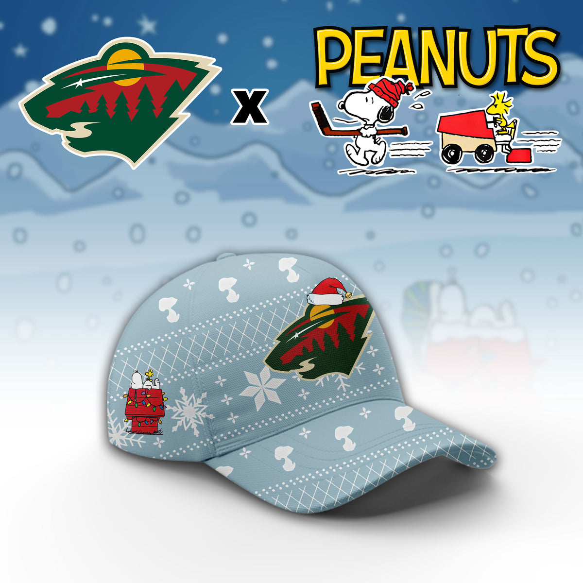 ..Minnesota Wild x Peanuts 2026 Christmas Limited Edition Hoodie NN