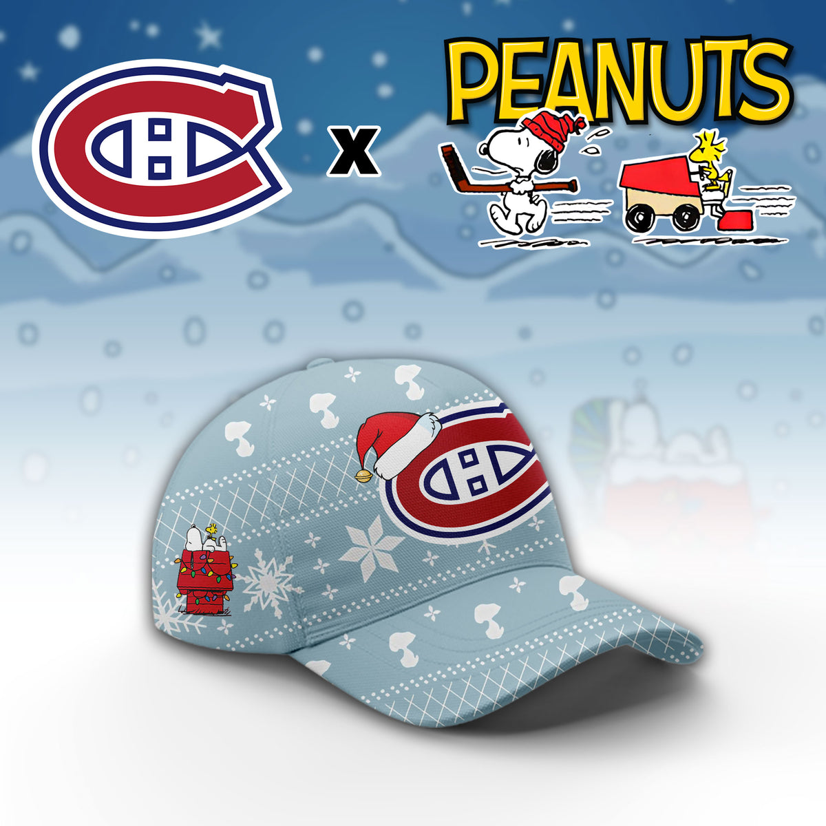 .Montreal Canadiens x Peanuts 2026 Christmas Limited Edition Hoodie NN