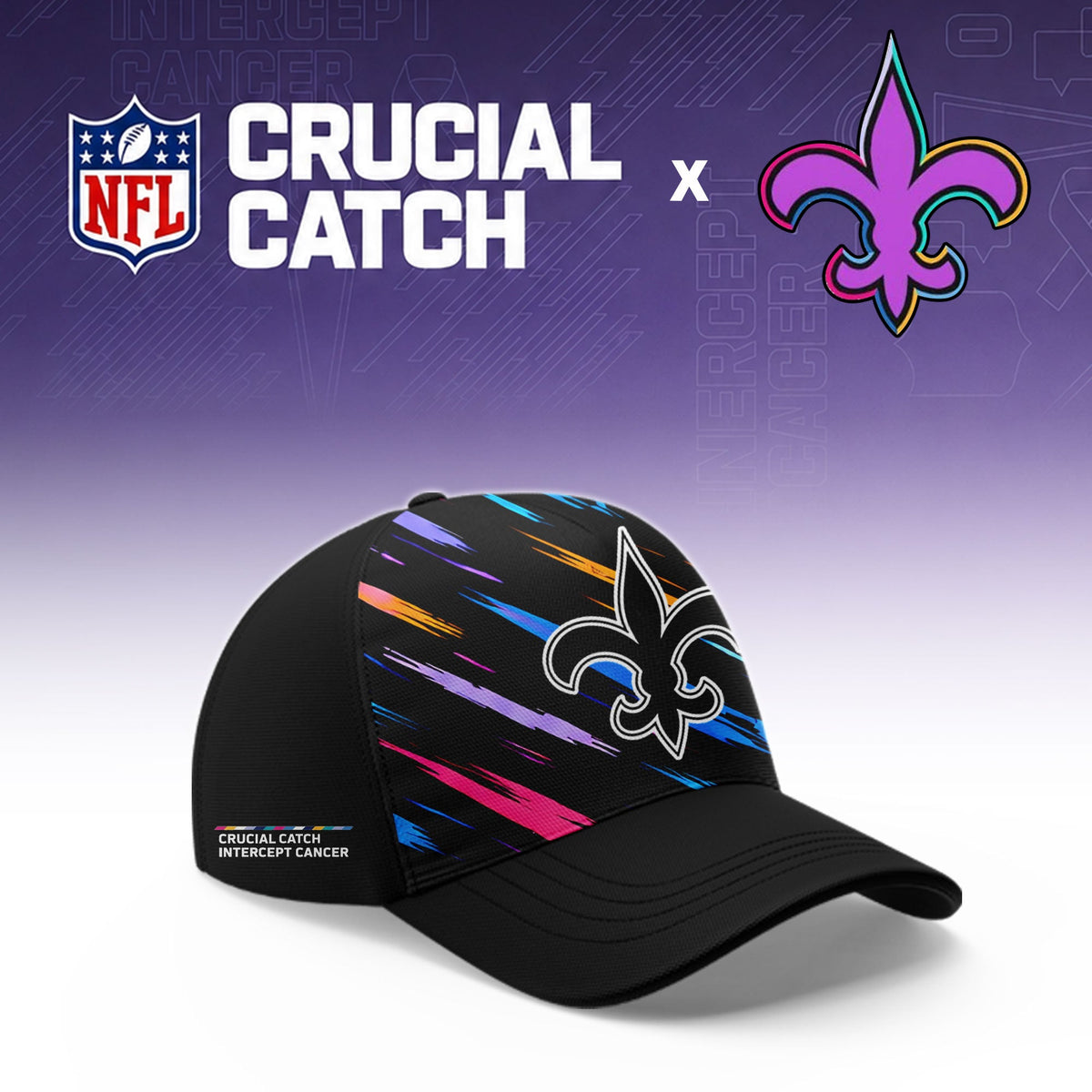 New Orleans Saints Football 2026 Crucial Catch Limited Pink Hoodie, No one fights alone!