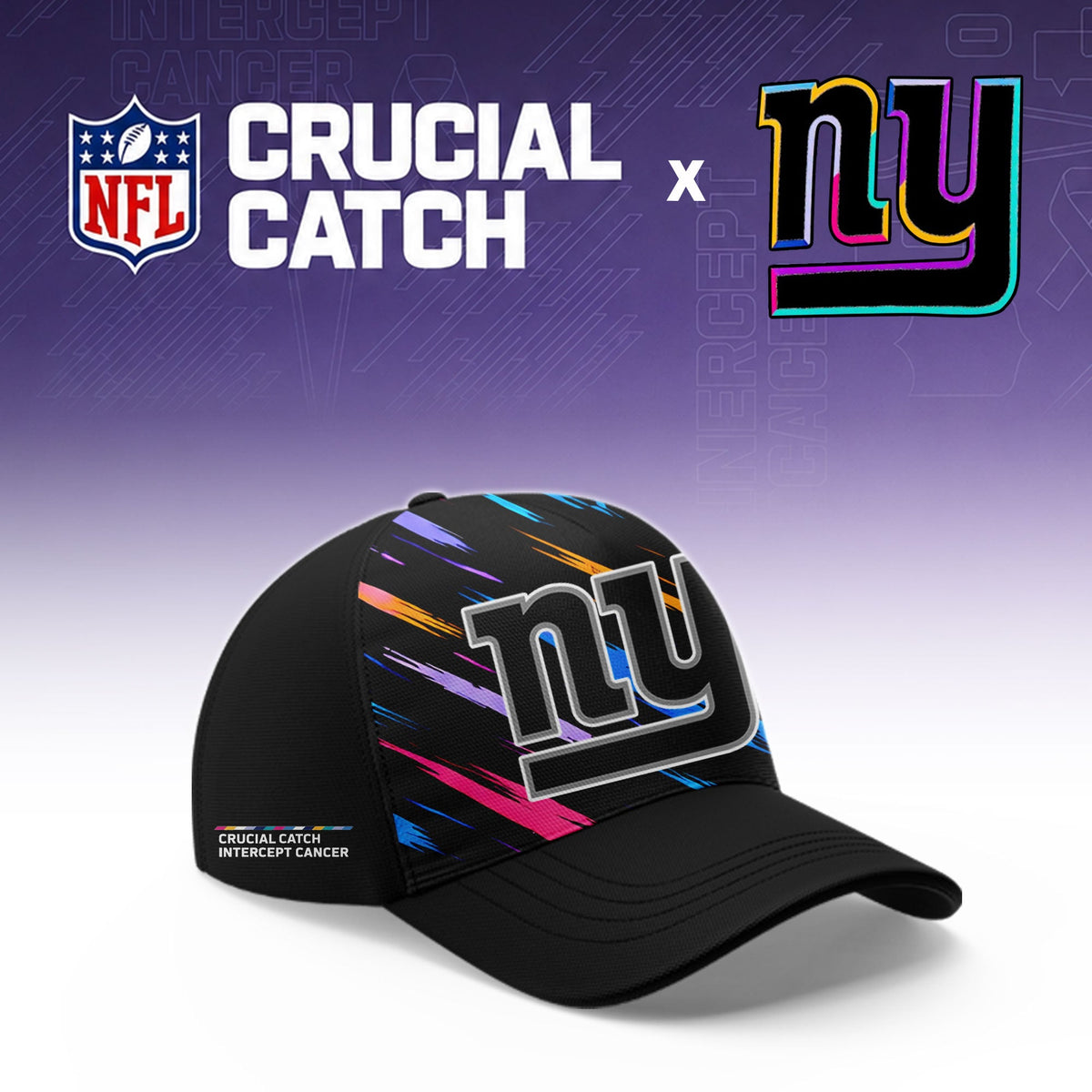 New York Giants Football 2026 Crucial Catch Limited Pink Hoodie, No one fights alone!