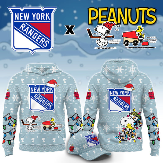 .New York Rangers x Peanuts 2026 Christmas Limited Edition Hoodie NN