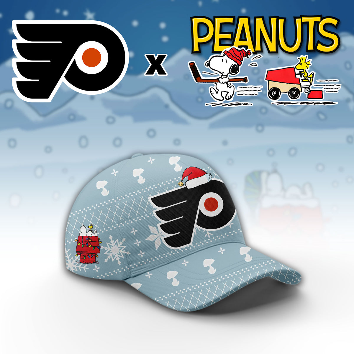 .Philadelphia Flyers x Peanuts 2026 Christmas Limited Edition Hoodie NN