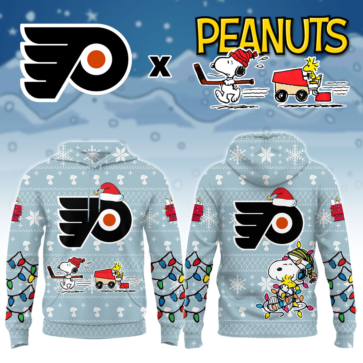.Philadelphia Flyers x Peanuts 2026 Christmas Limited Edition Hoodie NN