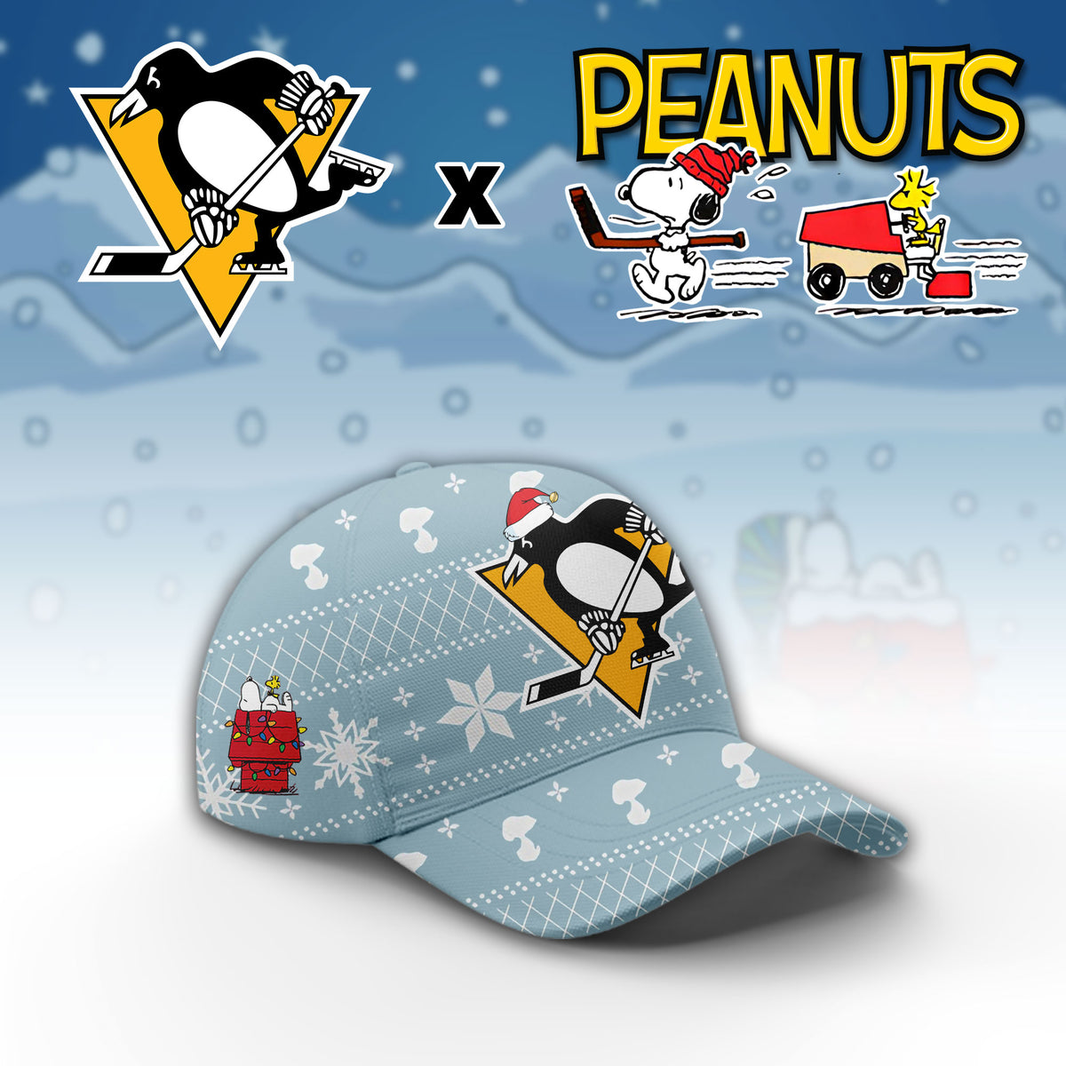 .Pittsburgh Penguins x Peanuts 2026 Christmas Limited Edition Hoodie NN