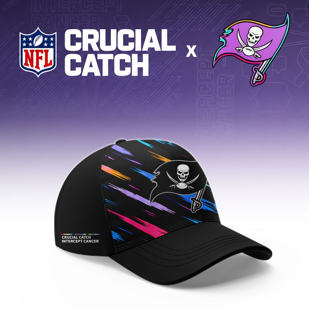 Tampa Bay Buccaneers Football 2026 Crucial Catch Limited Pink Hoodie, No one fights alone!