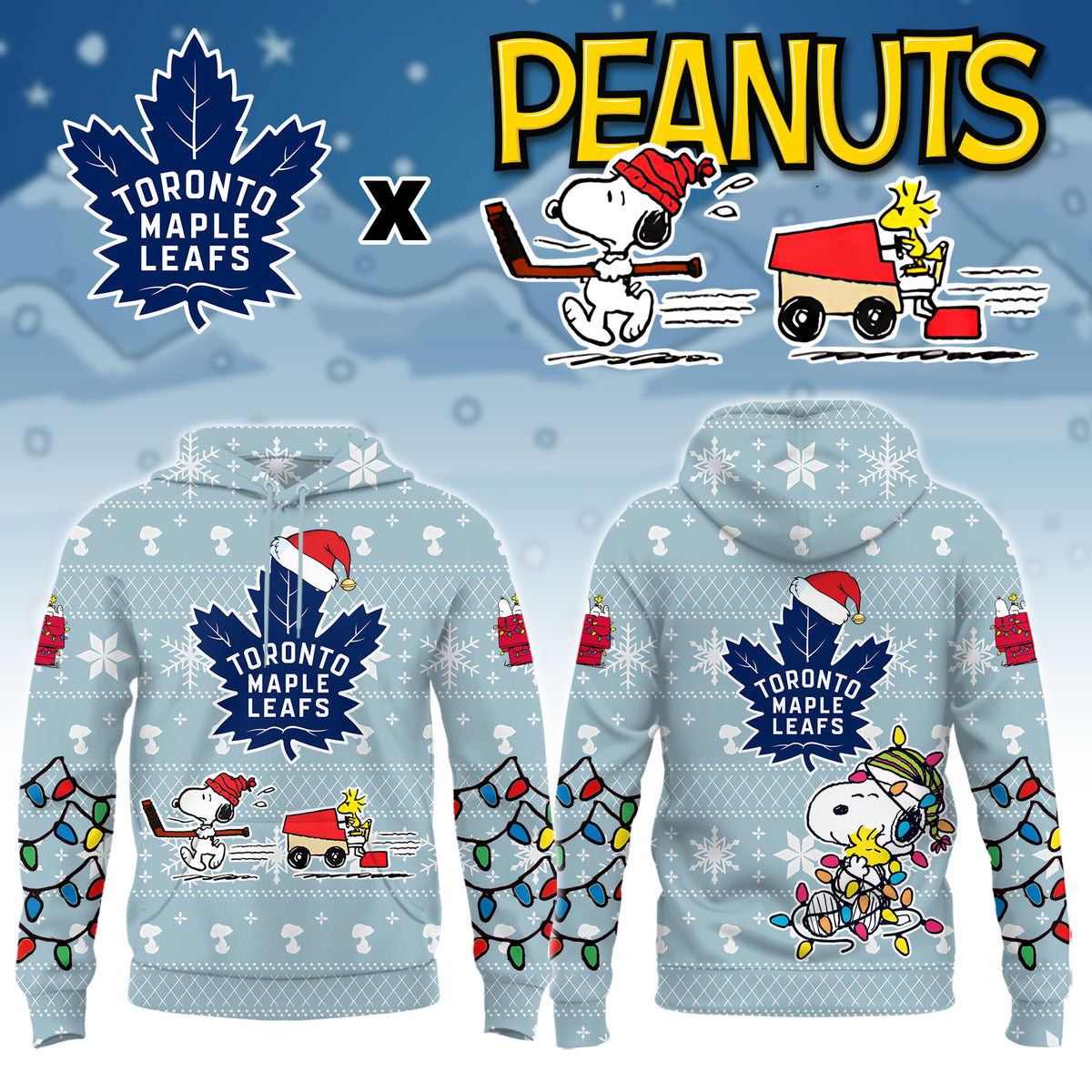 ...Toronto Maple Leafs x Peanuts 2026 Christmas Limited Edition Hoodie NN