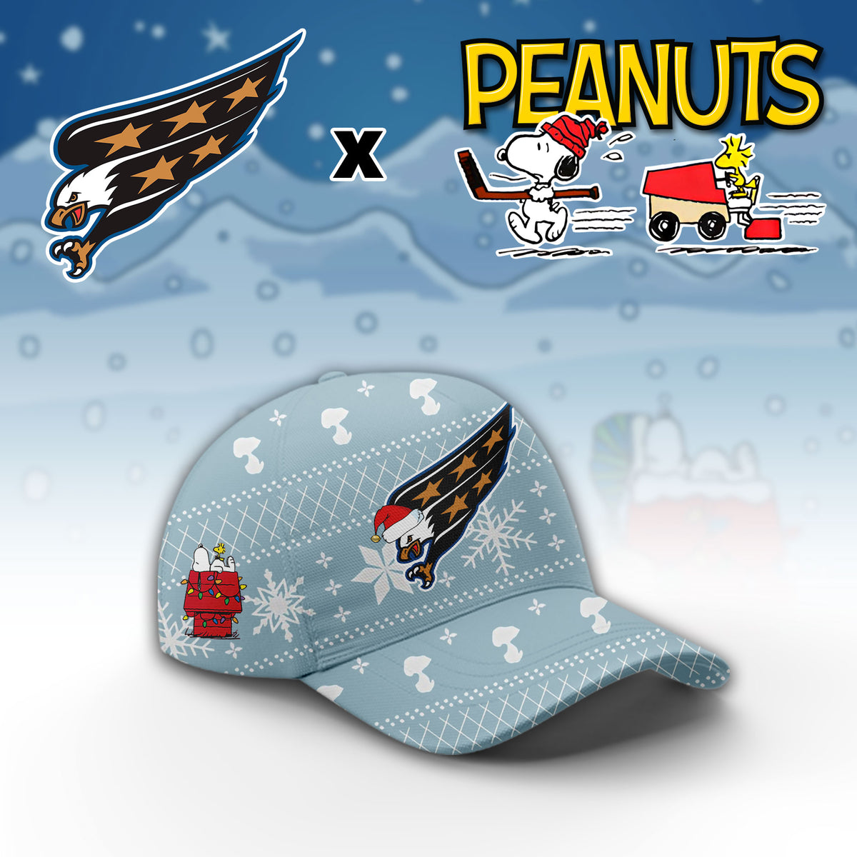 ..Washington Capitals x Peanuts 2026 Christmas Limited Edition Hoodie NN