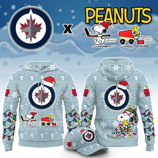 ....Winnipeg Jets x Peanuts 2026 Christmas Limited Edition Hoodie NN