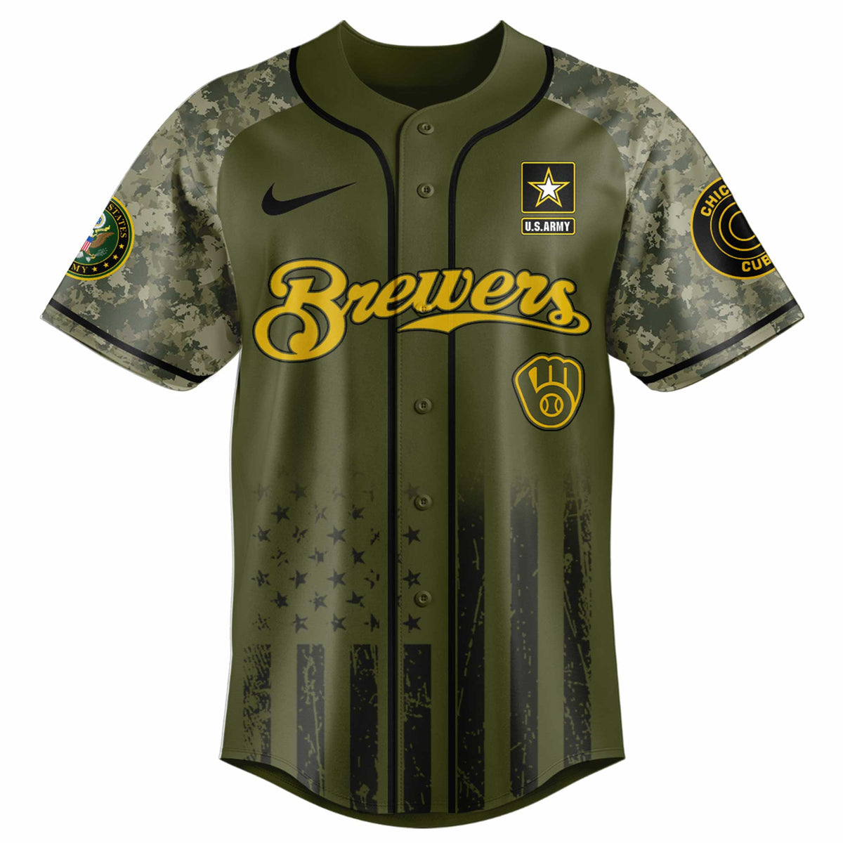 Milwaukee Brewers MLB x 250 U.S. ARMY Jersey 03