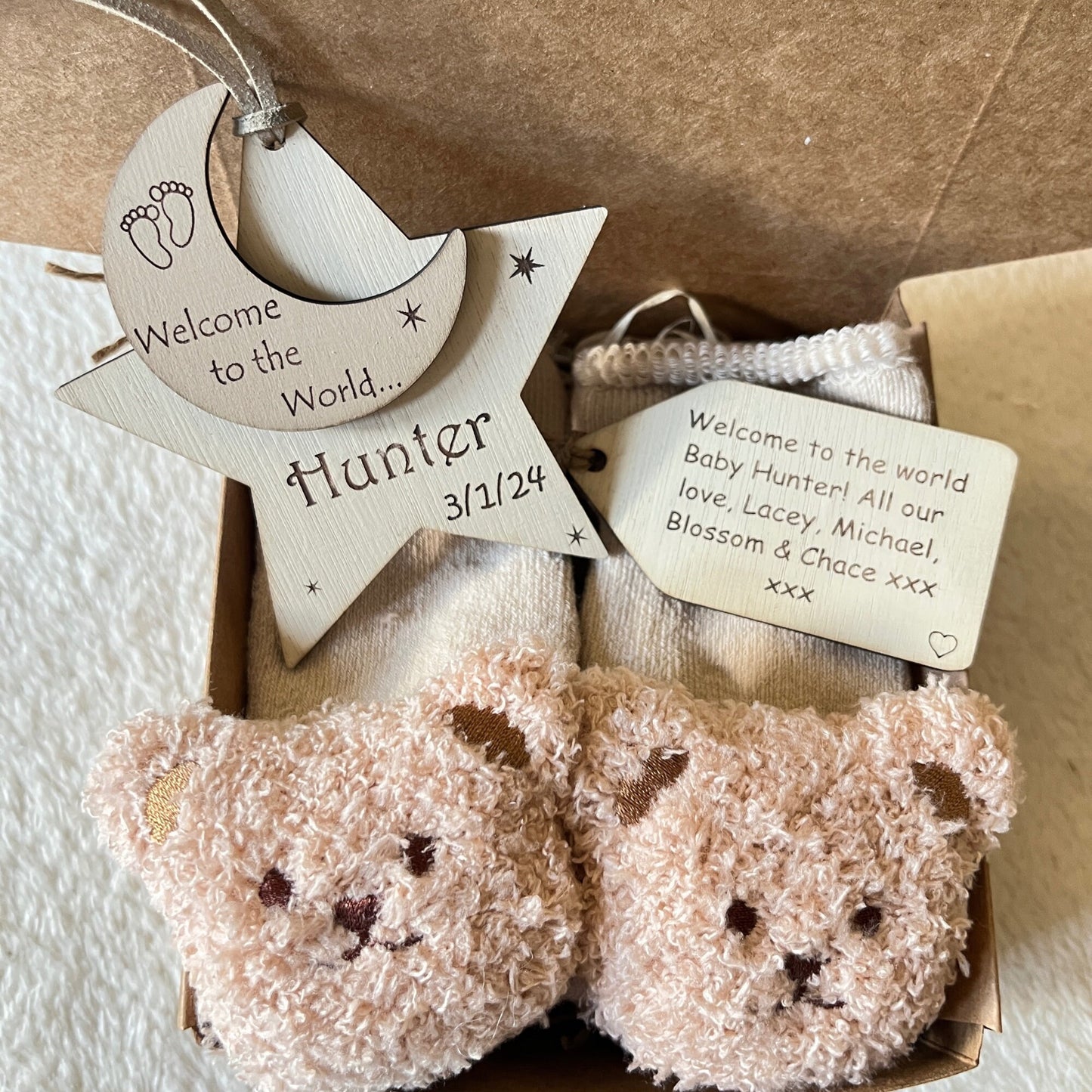 New Baby gift box for baby girl gift for new mum and dad newborn gift set personalised baby shower gift for baby boy new parent gift hamper