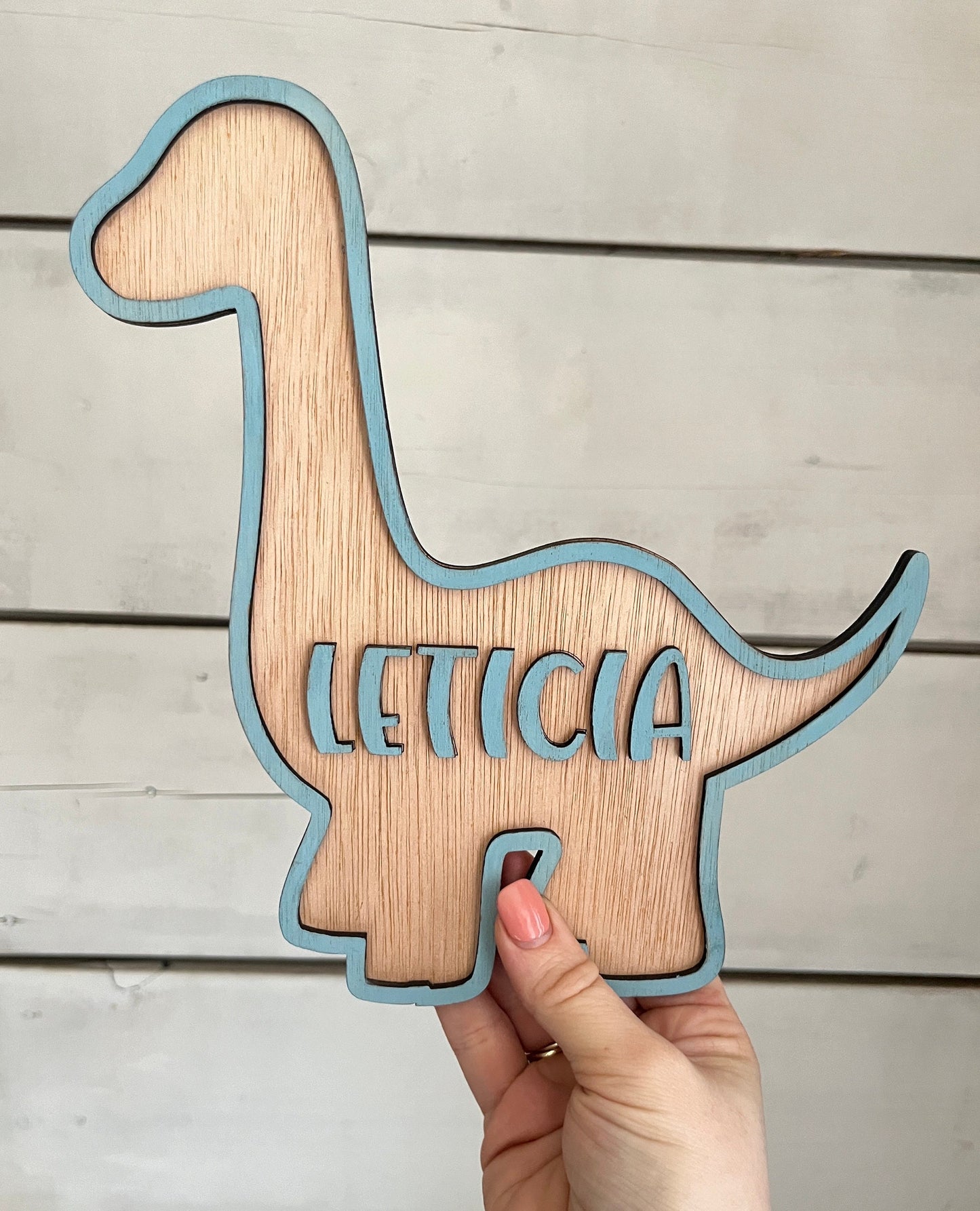 Personalised Pink Dinosaur Door Sign Girl Nursery Decor Custom kid name Sign wooden Dino plaque gift for baby girl nursery toy box name sign