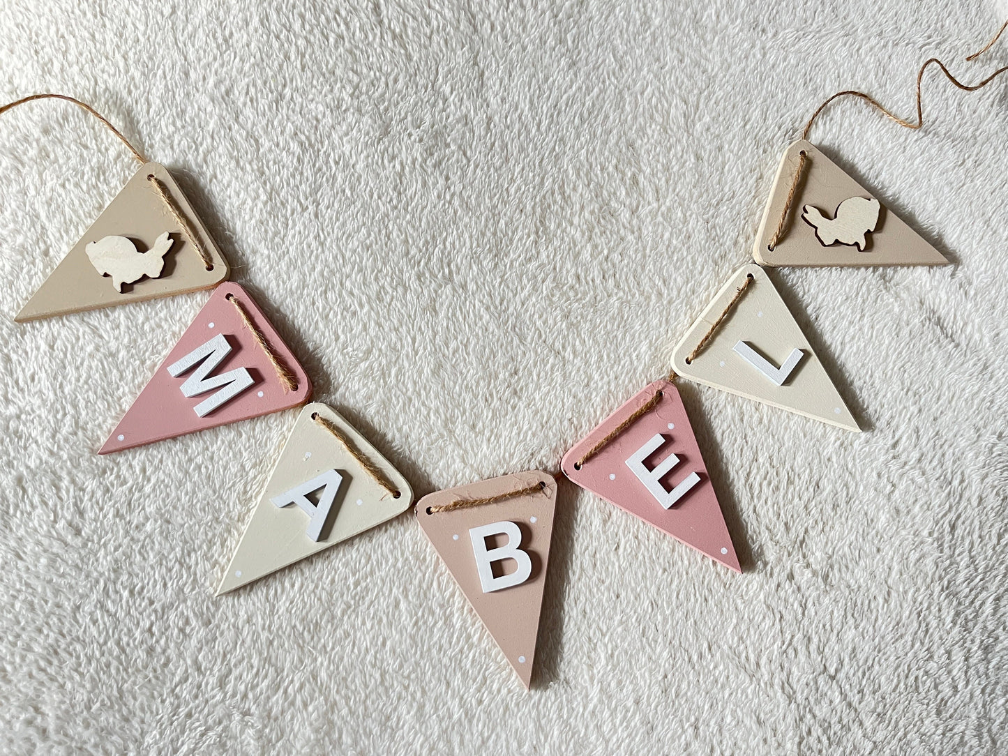 Bunny Name Bunting: Pastel Nursery Garland, Rabbit Decor