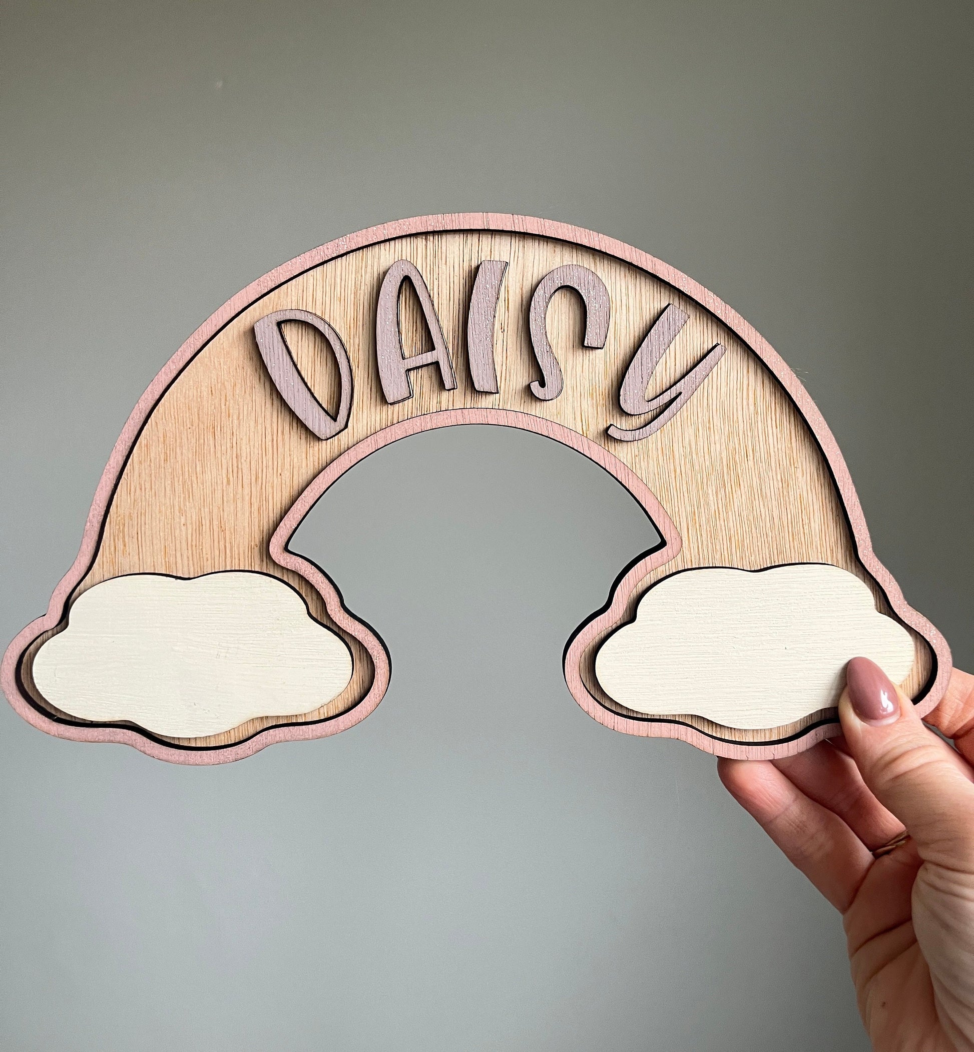 Personalised Wooden Rainbow Name Sign: Baby Girl Nursery Decor,kids name sign,wooden name plaque