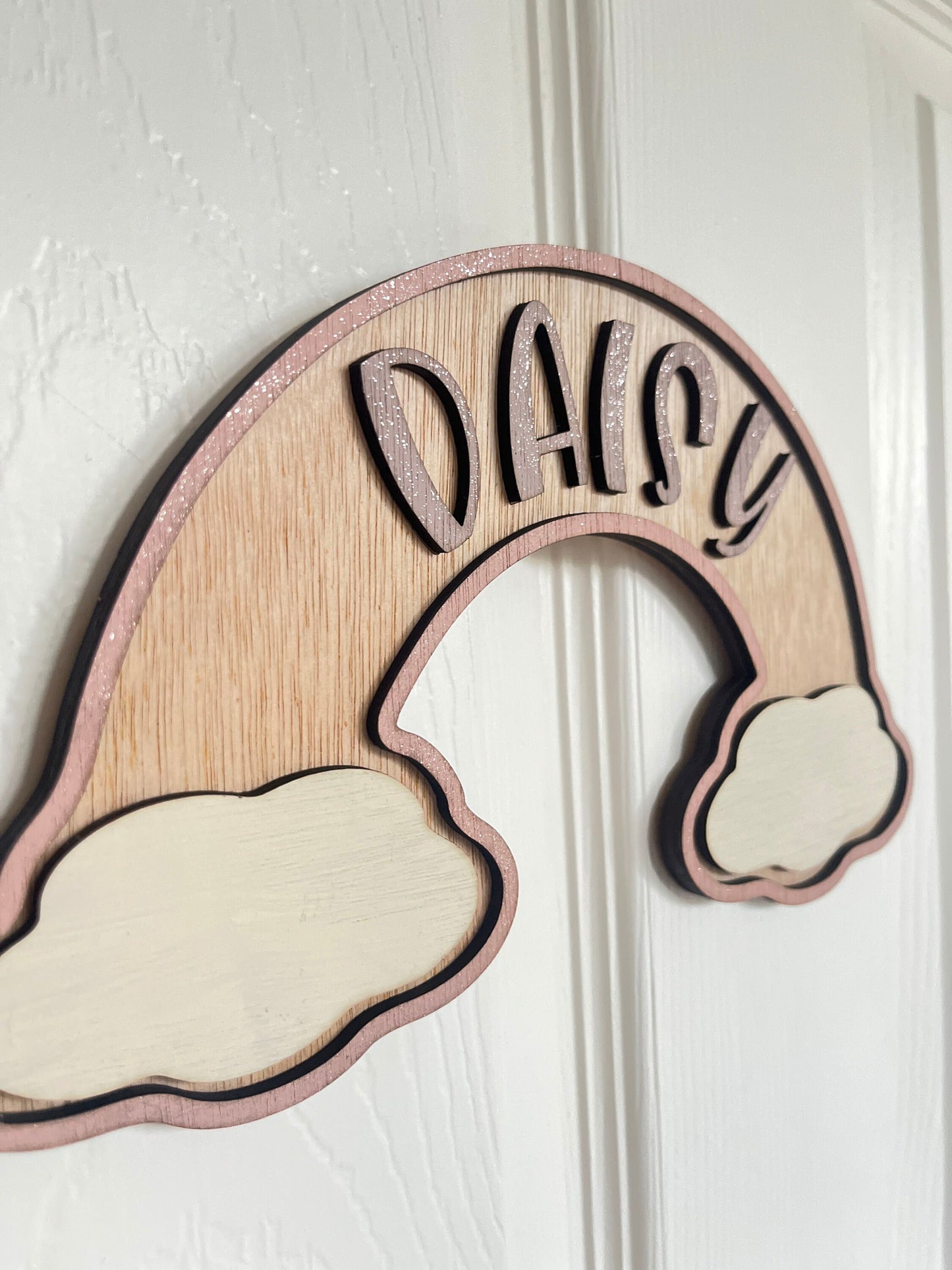 Personalised Wooden Rainbow Name Sign: Baby Girl Nursery Decor,kids name sign,wooden name plaque