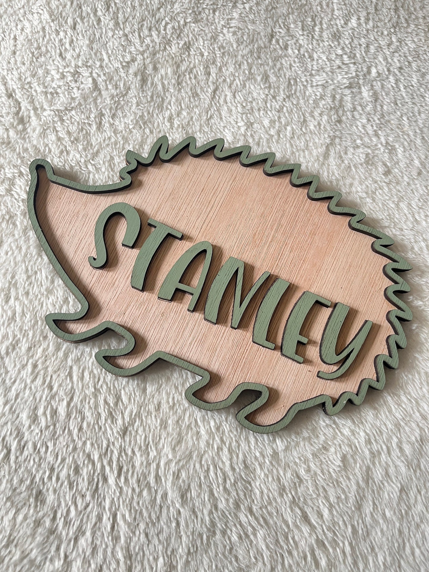 Hedgehog door sign kids woodland Nursery Decor Wooden Woodland Animal Name Sign personalised toddler boys  bedroom gift idea for 3 year old