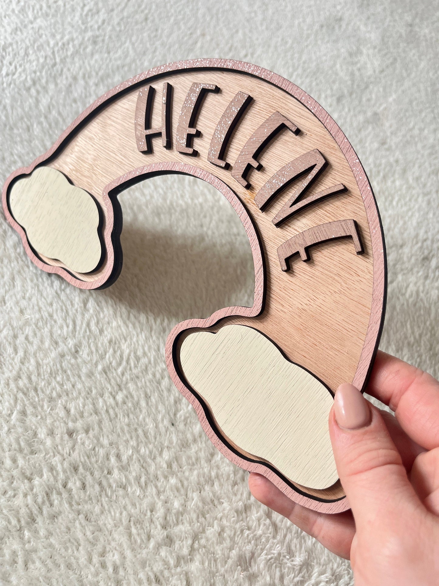 Personalised Wooden Rainbow Name Sign: Baby Girl Nursery Decor,kids name sign,wooden name plaque