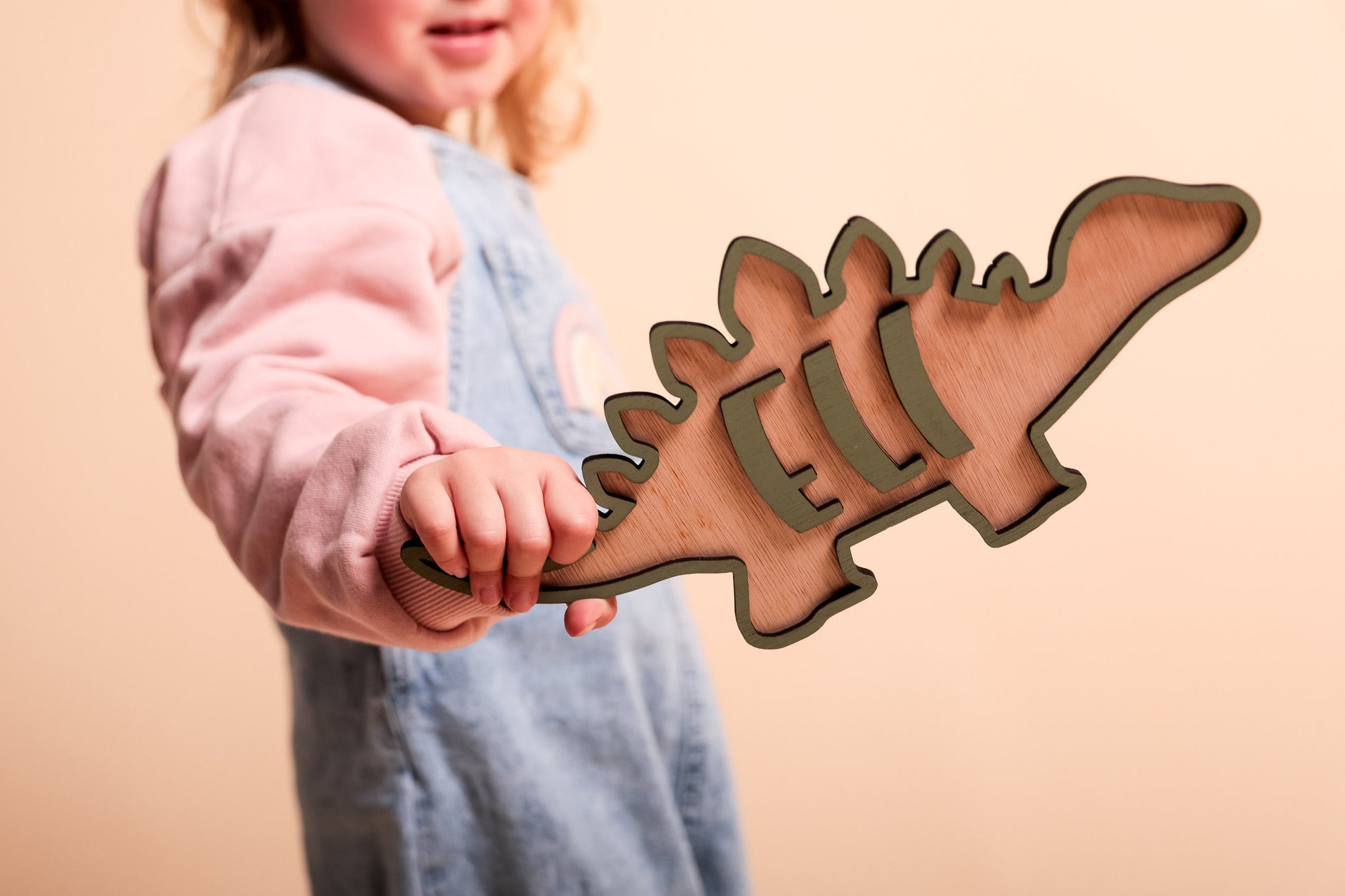 Personalised Pink Dinosaur Door Sign Girl Nursery Decor Custom kid name Sign wooden Dino plaque gift for baby girl nursery toy box name sign