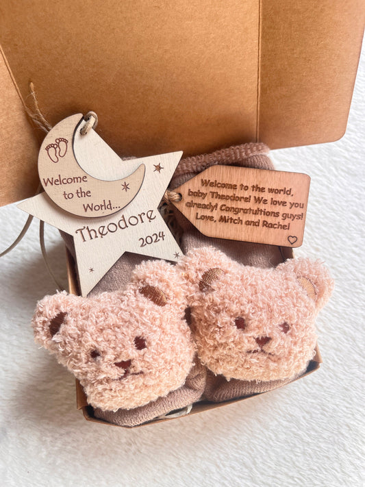 New Baby gift box for baby girl gift for new mum and dad newborn gift set personalised baby shower gift for baby boy new parent gift hamper