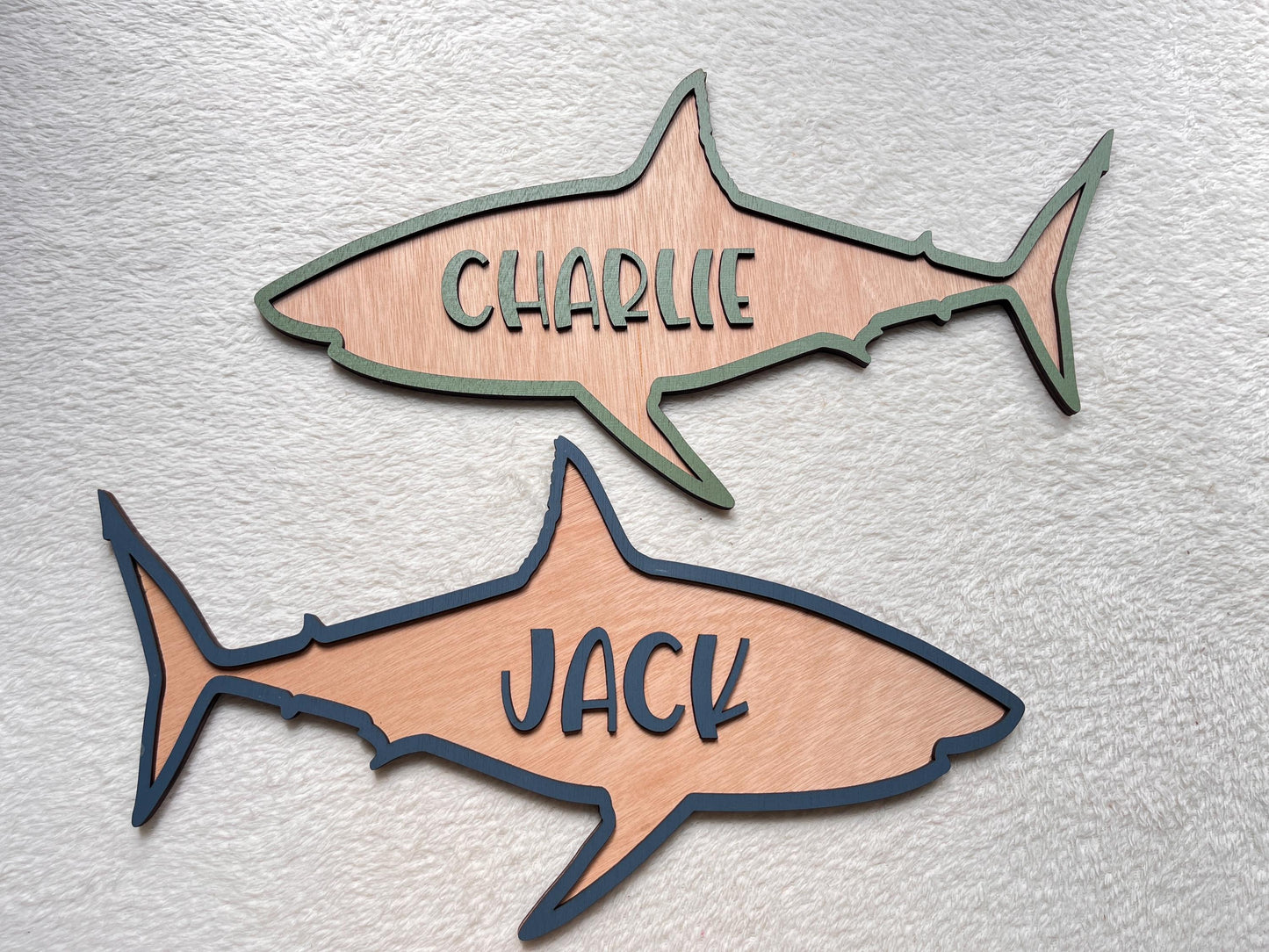 Shark Name Sign: Wooden Ocean Nursery Decor, Personalized Girl's Gift