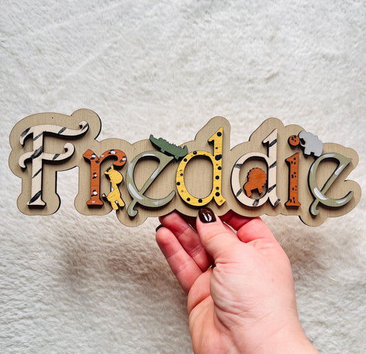 Wooden Children Toy Box Sign Safari Nurser Decor boys plaque for box Safari animal name sign kid bedroom decor custom door sign gift for son