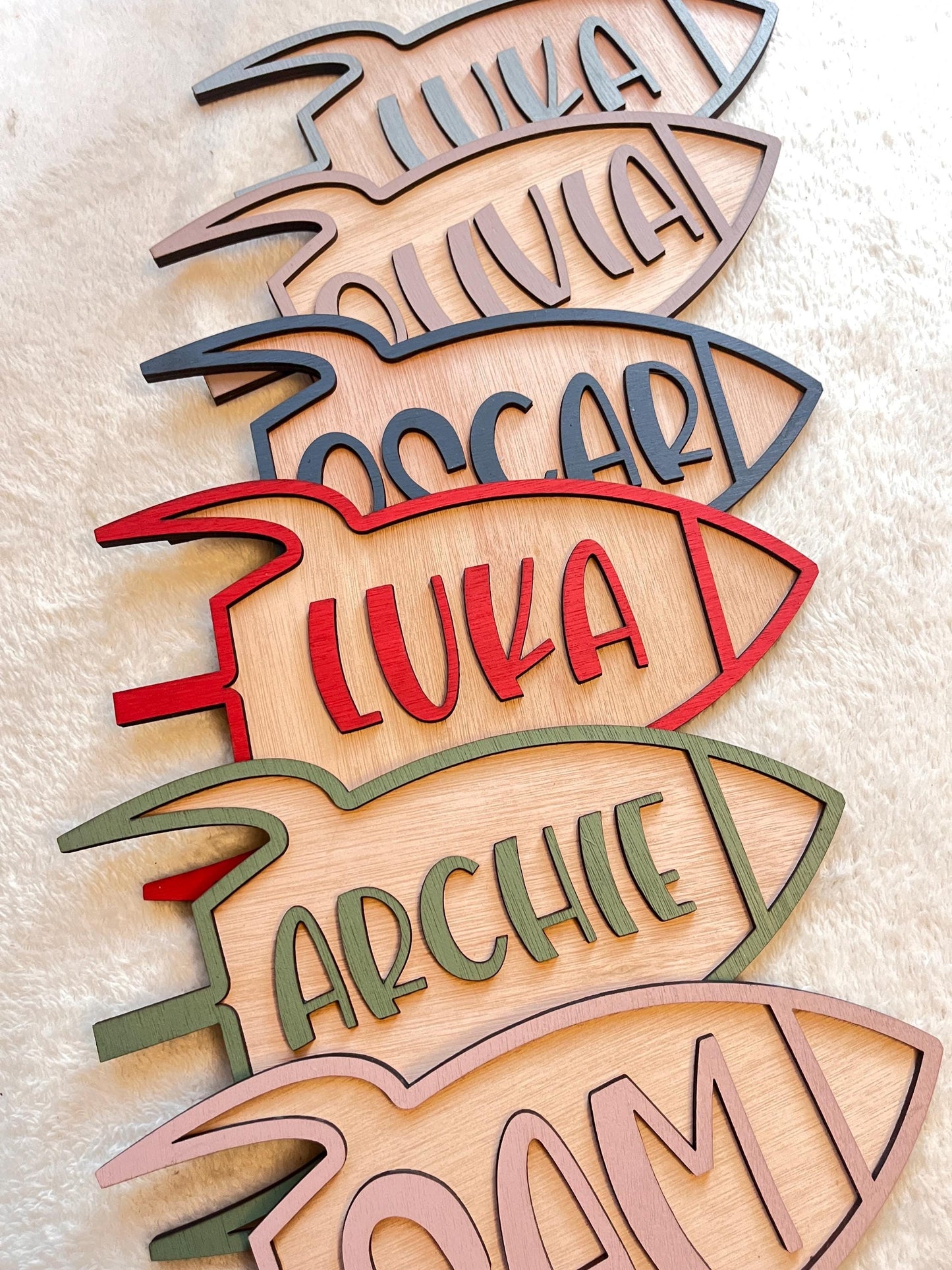 Rocket Door Sign Personalised Space Nursery Decor Custom Name Plaque wooden Rocket name sign gift for baby boy space bedroom decoration