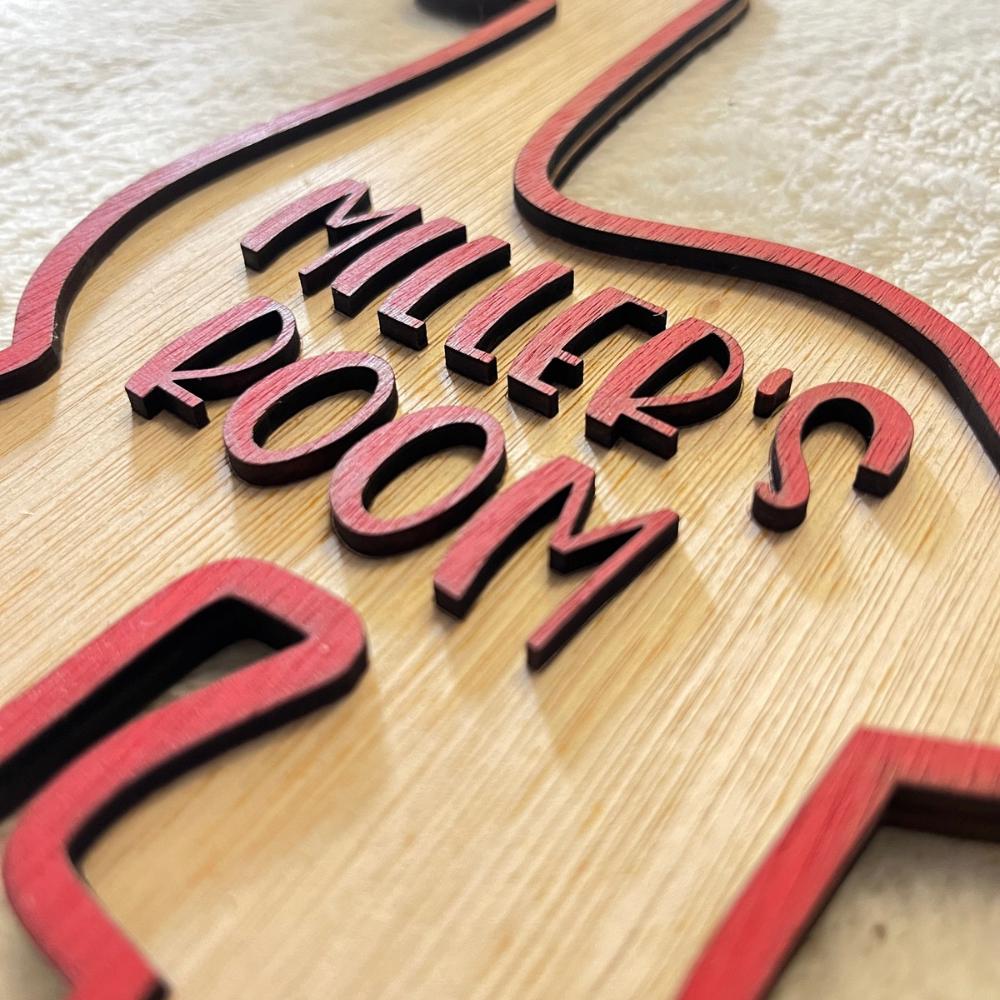 Personalised Dinosaur Door Sign Wooden Nursery Decor dinosaur bedroom decor kids room sign new baby gift for kids toddler boy room decor