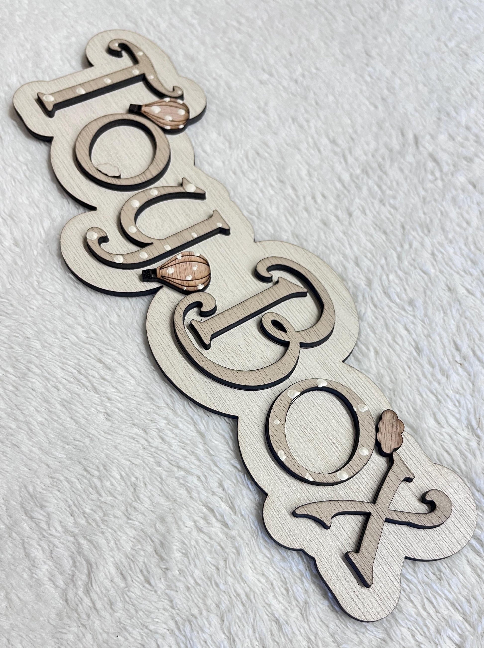 Personalized Wooden Toy Box Name Sign: Nursery Decor