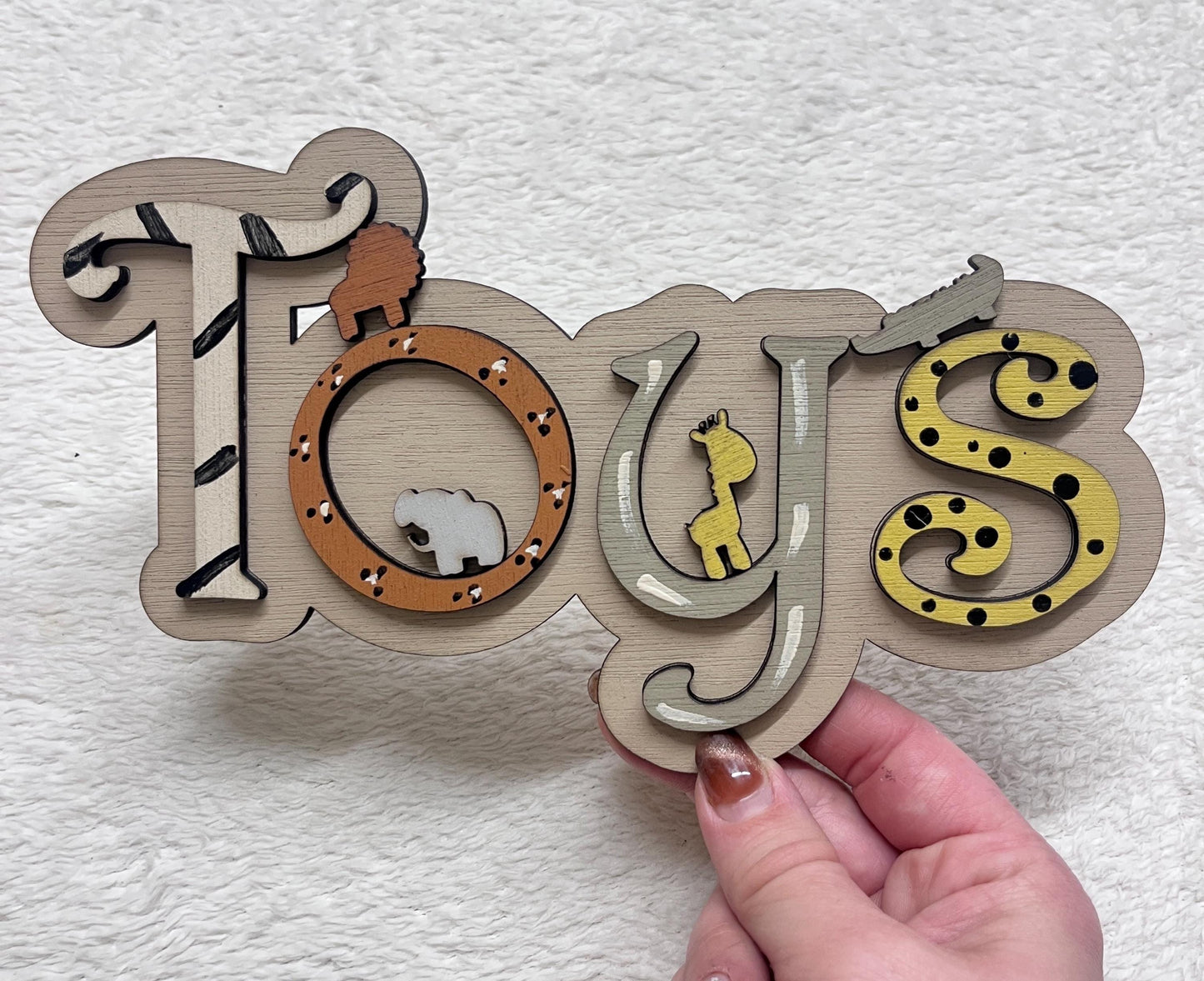 Personalized Wooden Toy Box Name Sign: Nursery Decor