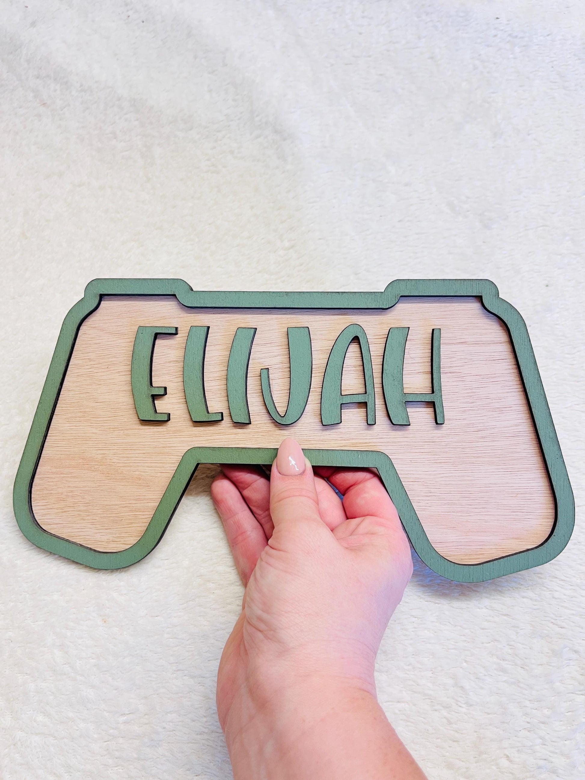 Gaming Controller Door Sign Gamer Room Decor personalised boys name sign for bedroom gift for son man cave door plaque playroom decoration