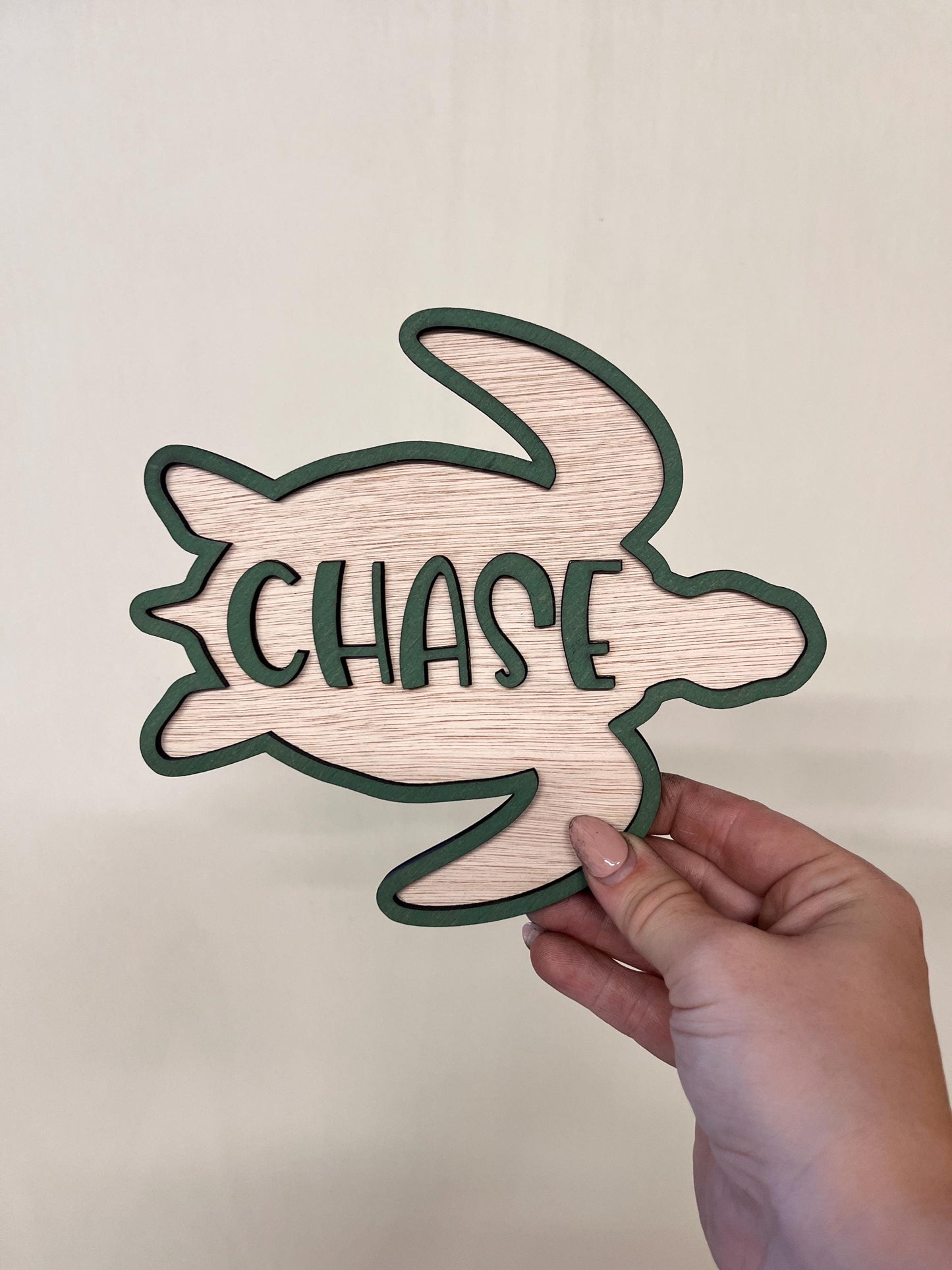 Turtle animal Nursery Name Sign Personalised Under the Sea wooden Decor boys door plaque kids ocean room decoration gift for sons bedroom