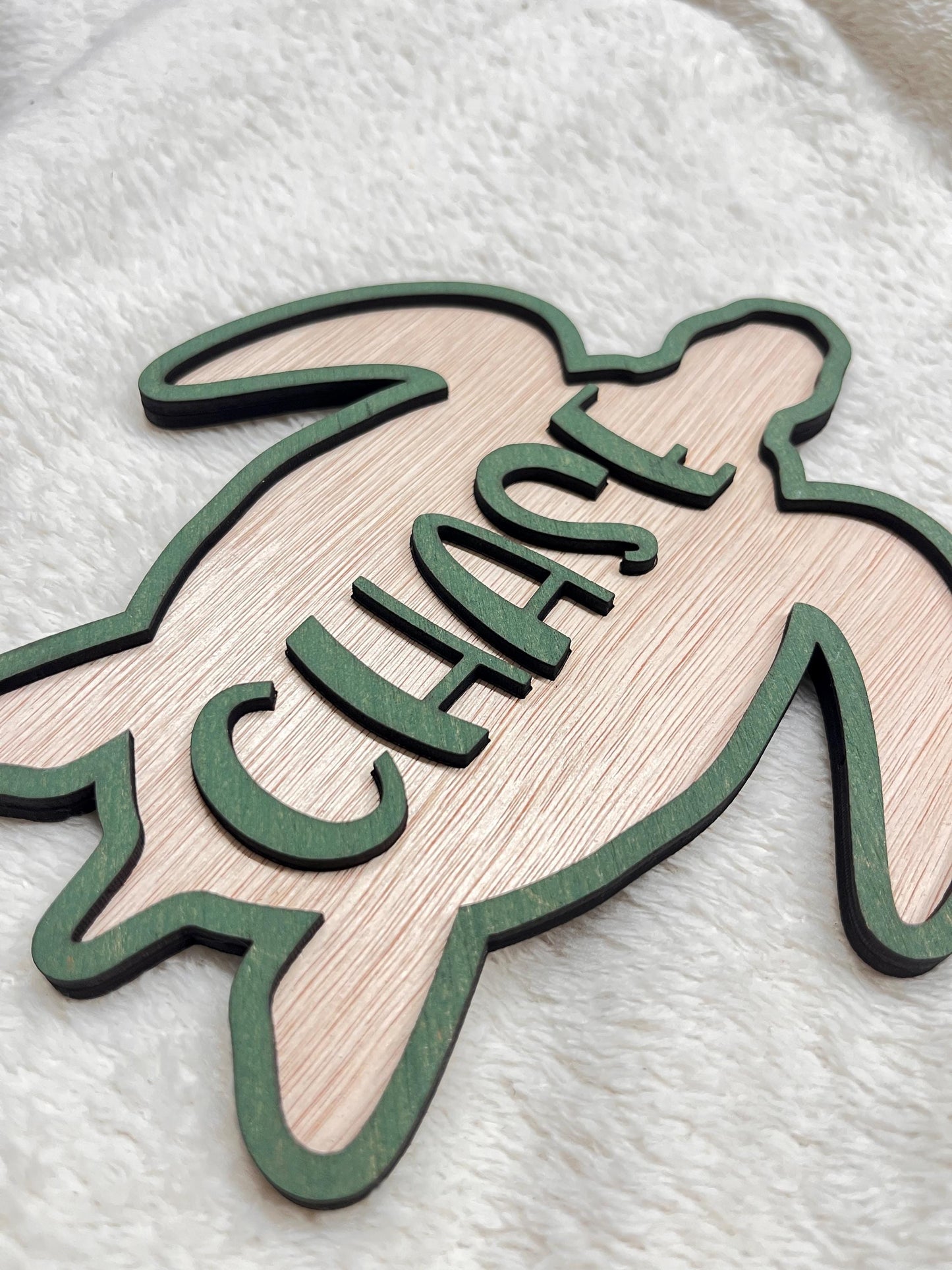 Turtle animal Nursery Name Sign Personalised Under the Sea wooden Decor boys door plaque kids ocean room decoration gift for sons bedroom