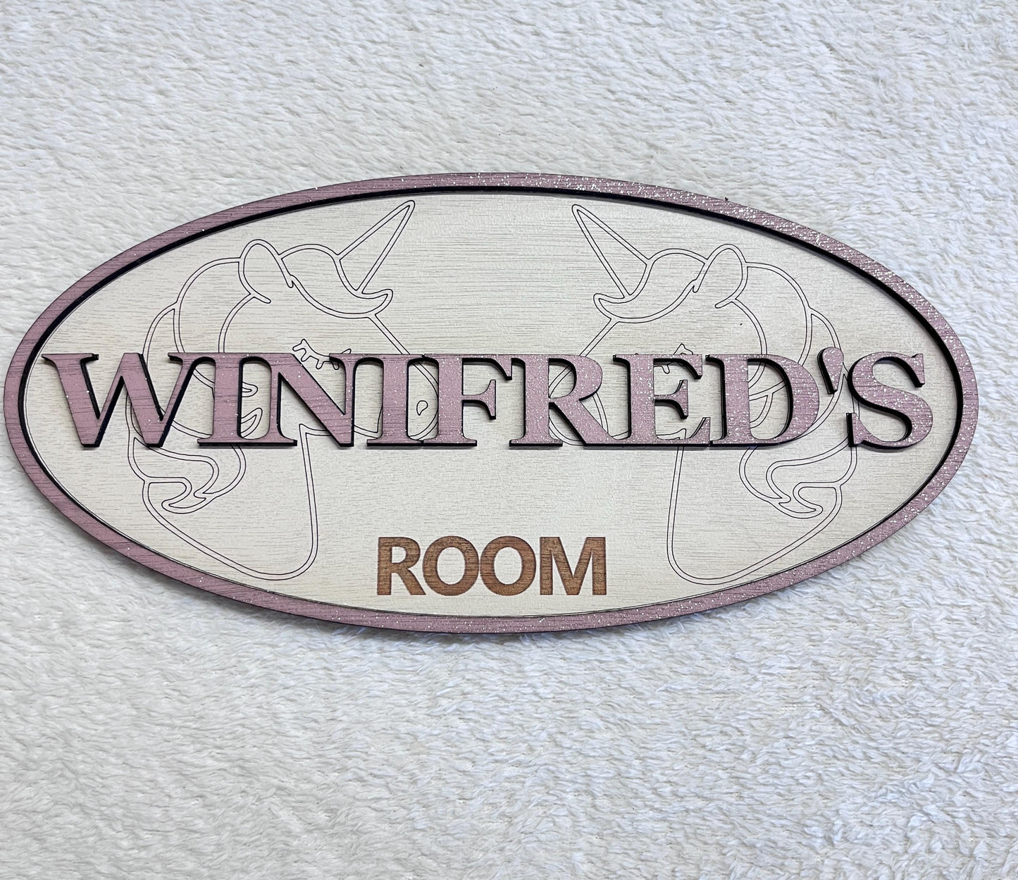 Fairy door sign girl wooden name sign kid door plaque with name Personalised nursery decor kid Name Sign baby bedroom custom