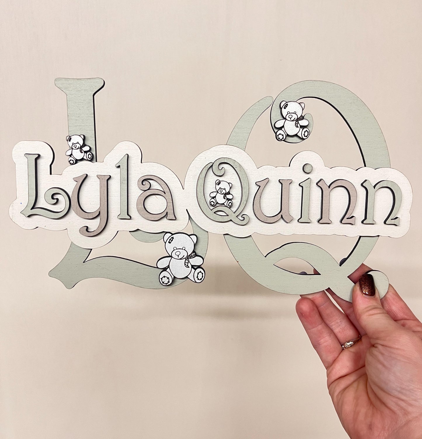 Kids Name Sign double barrelled name Wooden letter nursery door sign decor Wall Letter Safari nursery decor baby bedroom custom kids nursery
