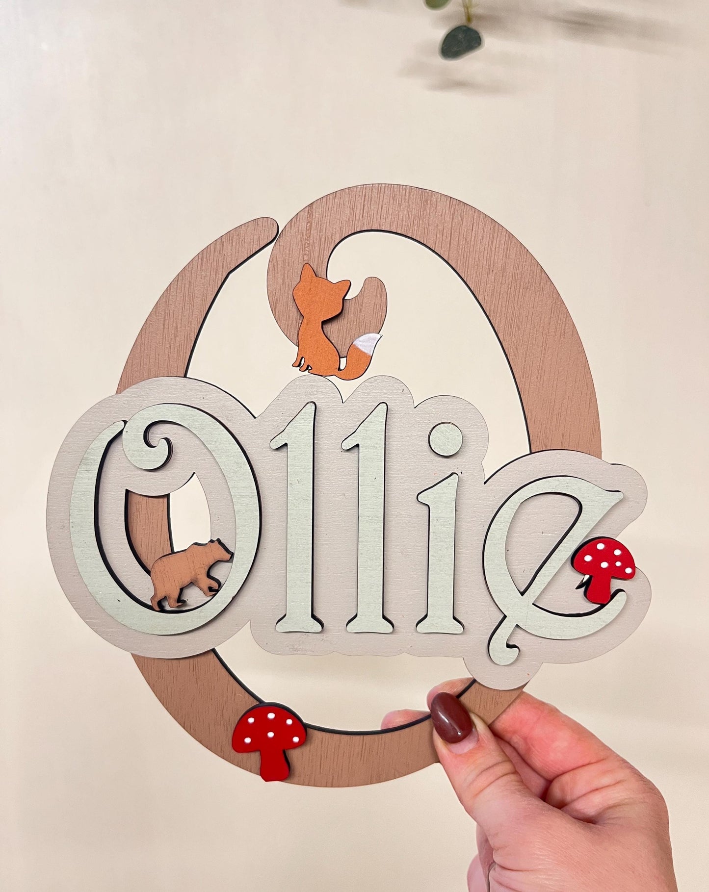 Custom Space Wooden Name Sign: Rocket Nursery Decor, boys door sign