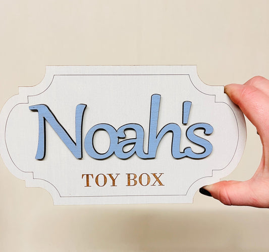 Personalised Toy Box Sign Girl Nursery Name Plaque wooden letters for toy box baby name sign nursery decor kids room sign toy box decoration