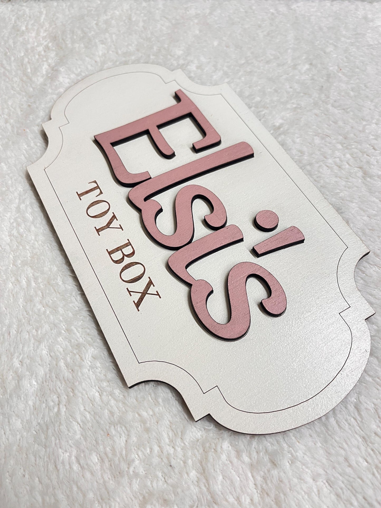 Girls dress up name plaque for Personalised Wooden Toy Box Name Sign Nursery Decor for dressing up box storage box labels for kids playroom