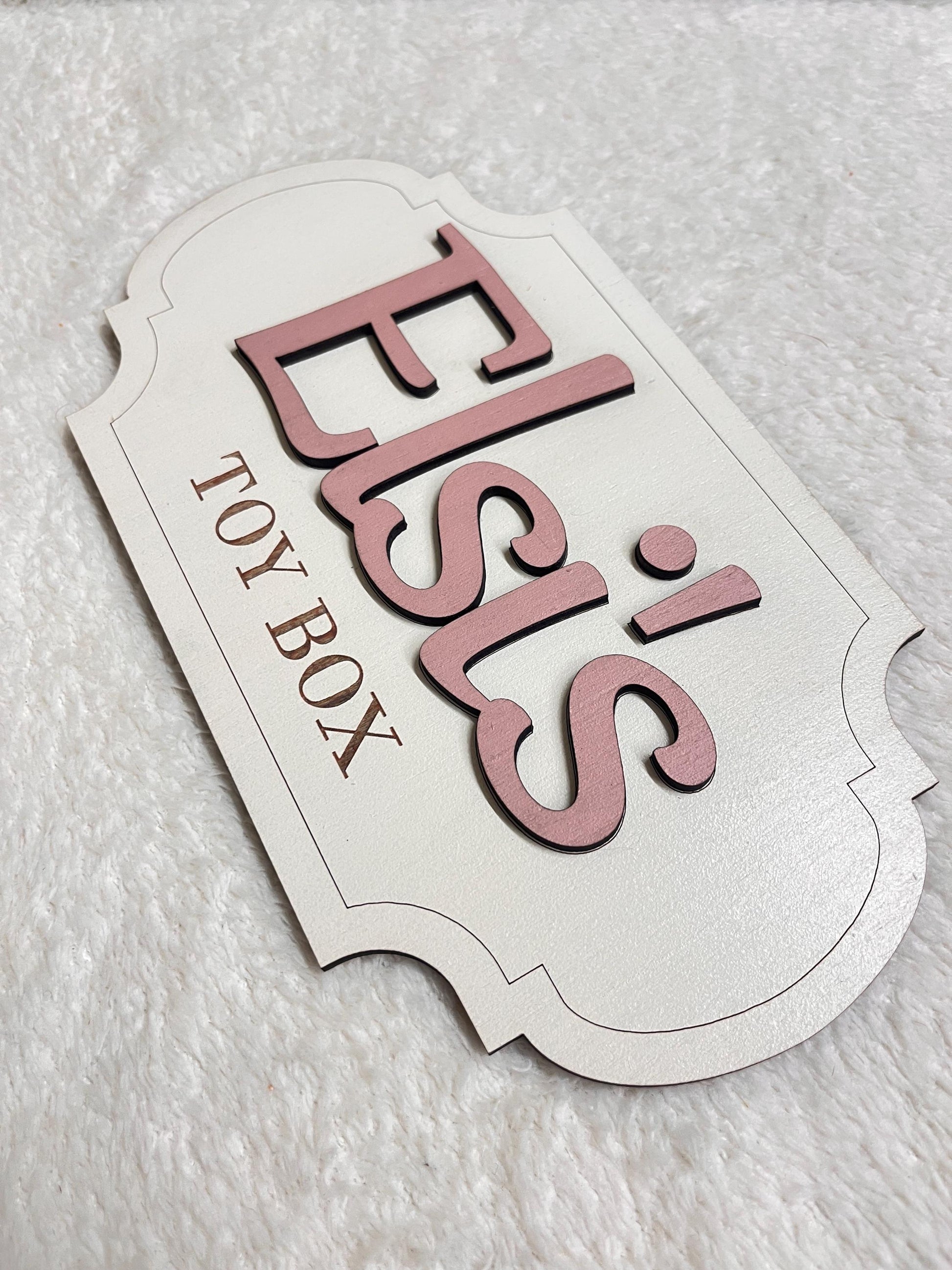 Girls dress up name plaque for Personalised Wooden Toy Box Name Sign Nursery Decor for dressing up box storage box labels for kids playroom