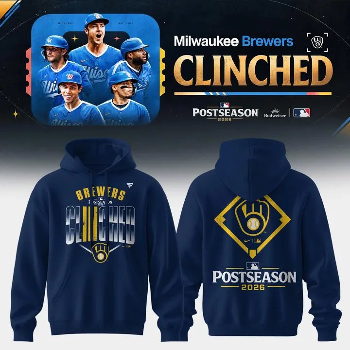 M.Brewers 2026 Postseason Clinched Limited Hoodie NN v7
