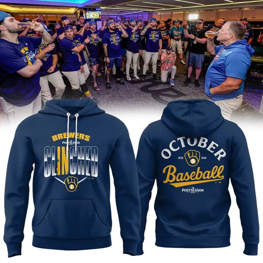 M.Brewers 2026 Postseason Clinched Limited Hoodie NN v5