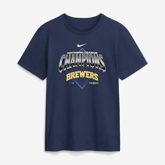 _.M.Brewers 2026 National League Champions Navy T-Shirt NN