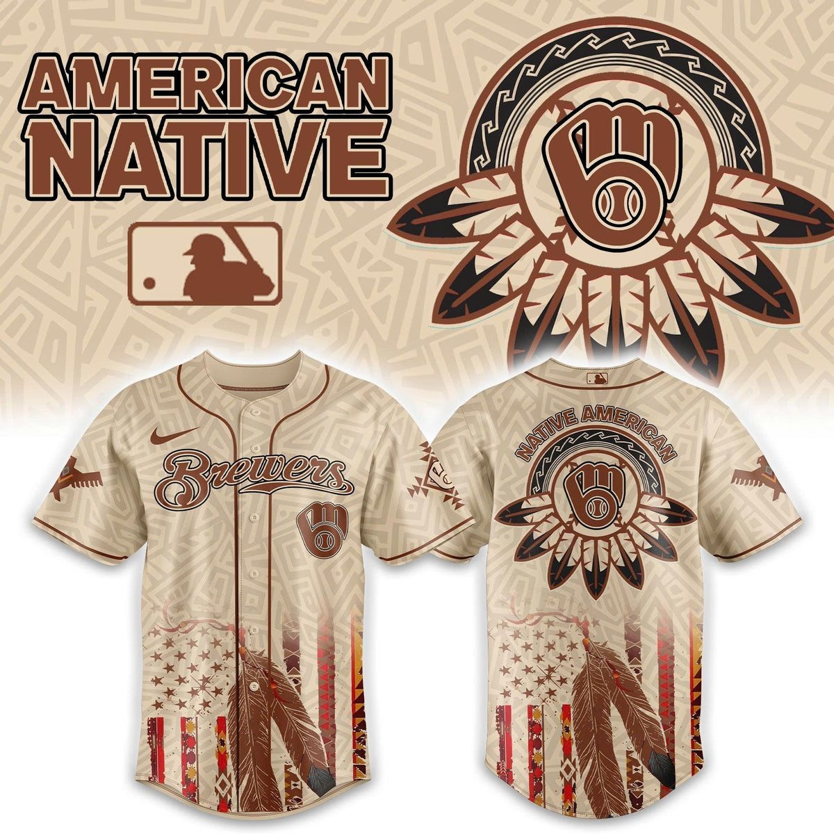 Milwaukee Brewers x Native American Heritage 2025 Baseball Jersey